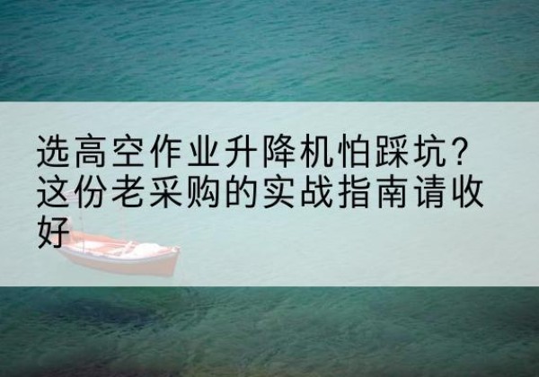 武都高空作业升降机厂家推荐-选高空作业升降机怕踩坑？这份老采购的实战指南请收好