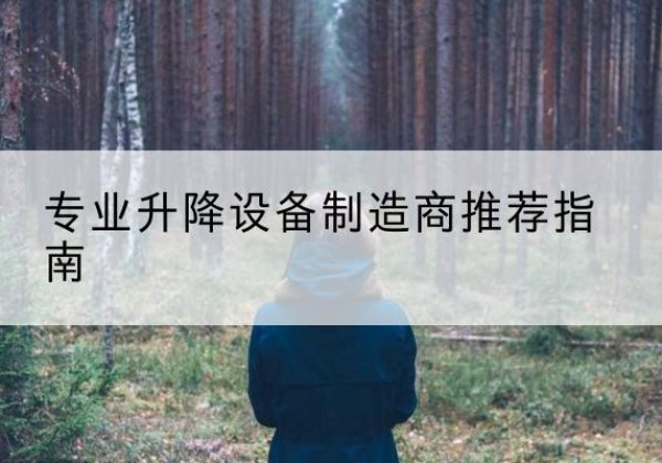 武都电动剪叉升降平台厂家-专业升降设备制造商推荐指南